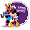 Icone de Pateta, Mickey e Minnie no fundo roxo