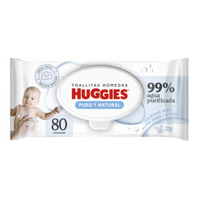 Toallitas Húmedas Huggies Puro&Natural 80 unid