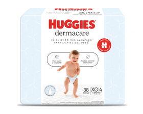 Pañal Huggies Dermacare Talla XG 38 unid
