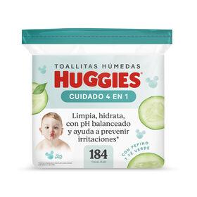 Toallitas Húmedas Huggies Cuidado 4 en 1 - 184 unid