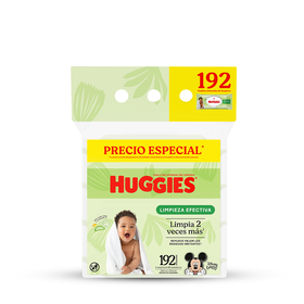 Toallitas Humedas Huggies Limpieza Efectiva Fourpack 192 unid