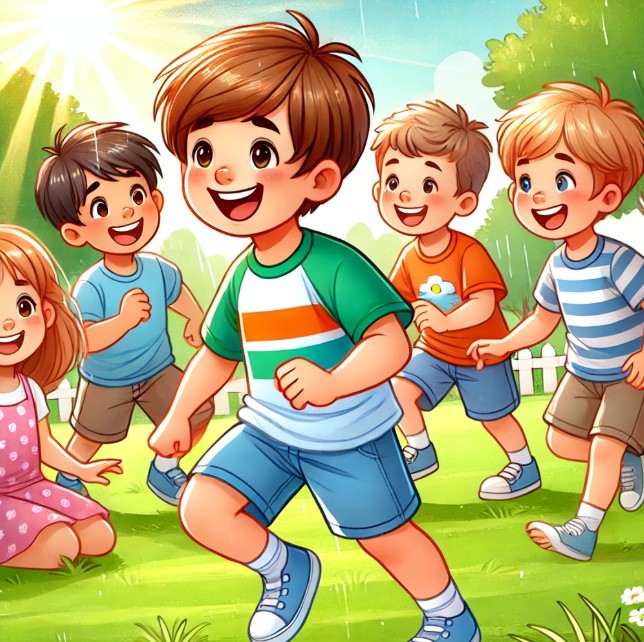 niños jugando en el parque