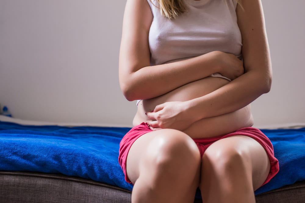 Mujer con infecciones en el embarazo